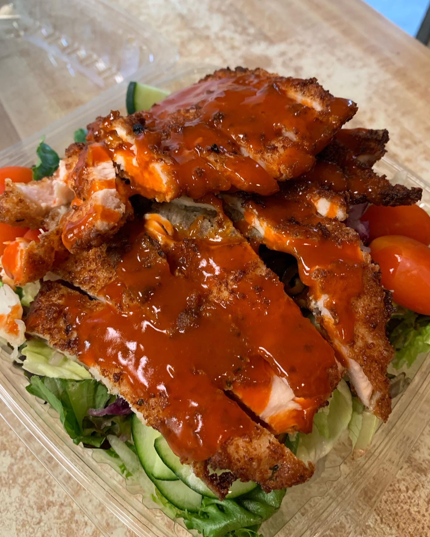 Fresh Buffalo chicken salad